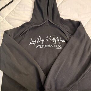 Black Hoodie with White Print